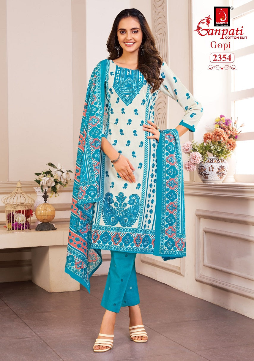 Gopi Vol 12 Ganpati Cotton Dress Material Manufacturer