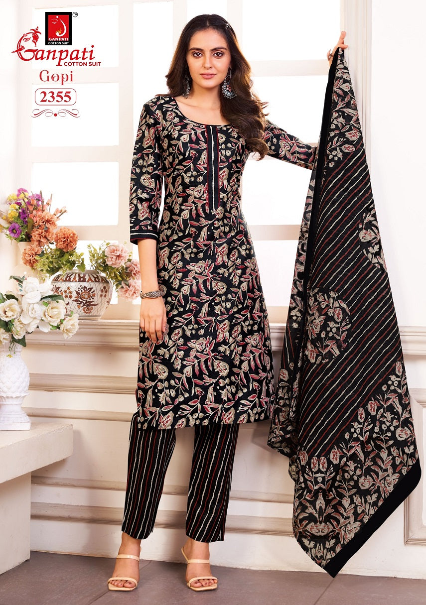 Gopi Vol 12 Ganpati Cotton Dress Material Manufacturer
