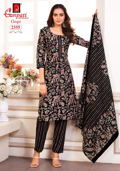 Gopi Vol 12 Ganpati Cotton Dress Material Manufacturer
