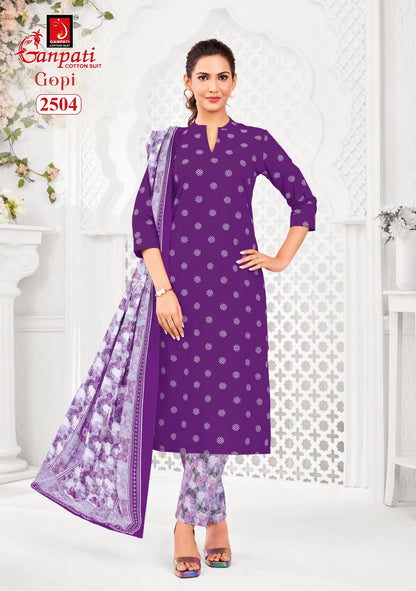 Gopi Vol 13 Ganpati Cotton Dress Material Exporter Gujarat