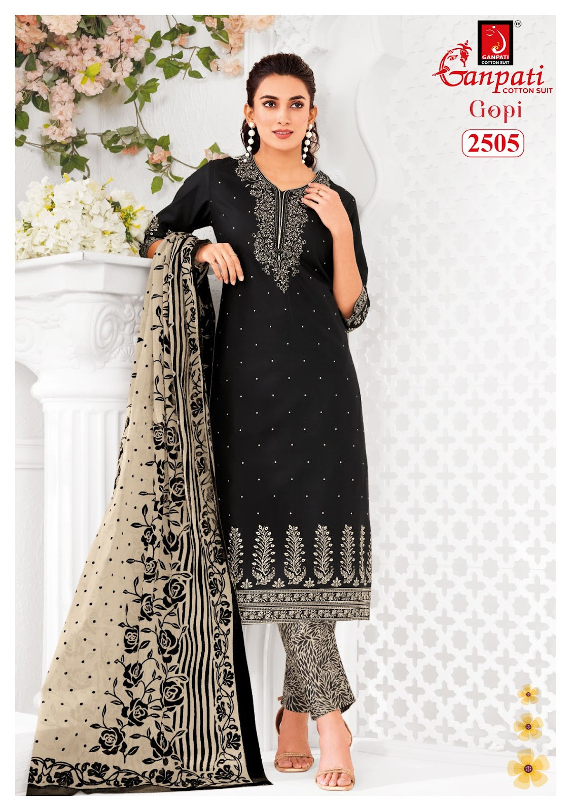Gopi Vol 13 Ganpati Cotton Dress Material Exporter Gujarat