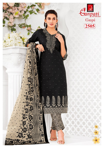Gopi Vol 13 Ganpati Cotton Dress Material Exporter Gujarat
