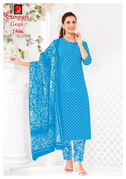 Gopi Vol 13 Ganpati Cotton Dress Material Exporter Gujarat