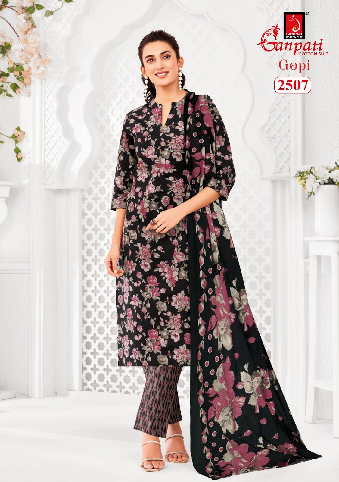 Gopi Vol 13 Ganpati Cotton Dress Material Exporter Gujarat