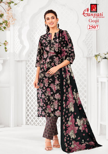 Gopi Vol 13 Ganpati Cotton Dress Material Exporter Gujarat