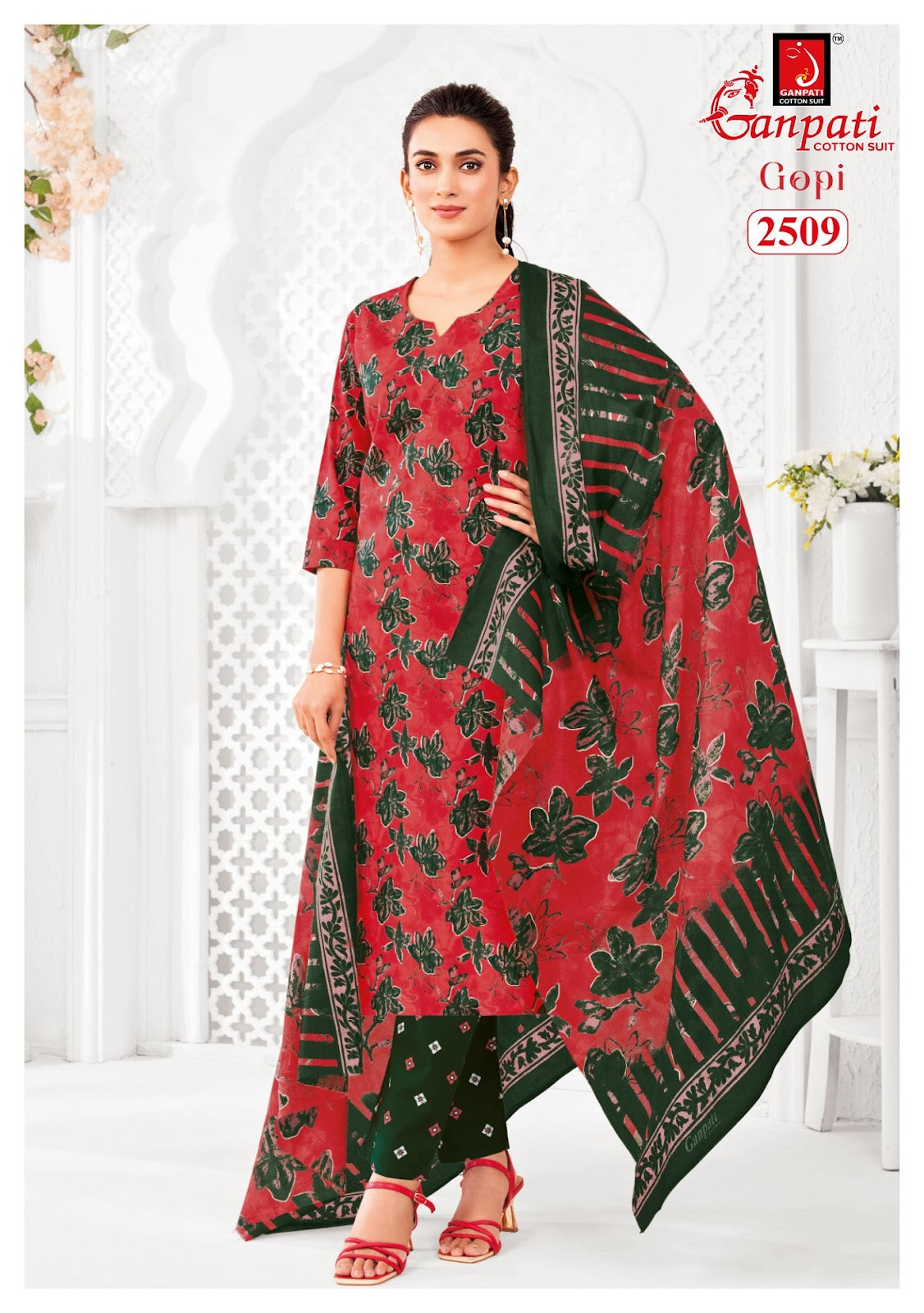 Gopi Vol 13 Ganpati Cotton Dress Material Exporter Gujarat