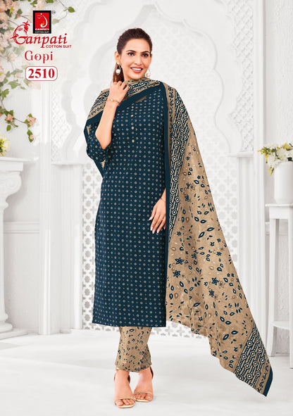 Gopi Vol 13 Ganpati Cotton Dress Material Exporter Gujarat