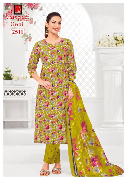 Gopi Vol 13 Ganpati Cotton Dress Material Exporter Gujarat