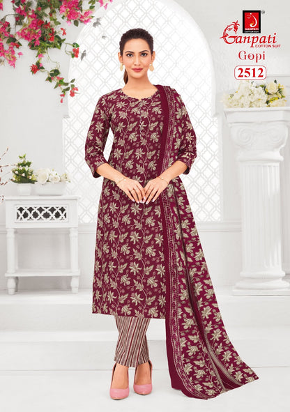 Gopi Vol 13 Ganpati Cotton Dress Material Exporter Gujarat