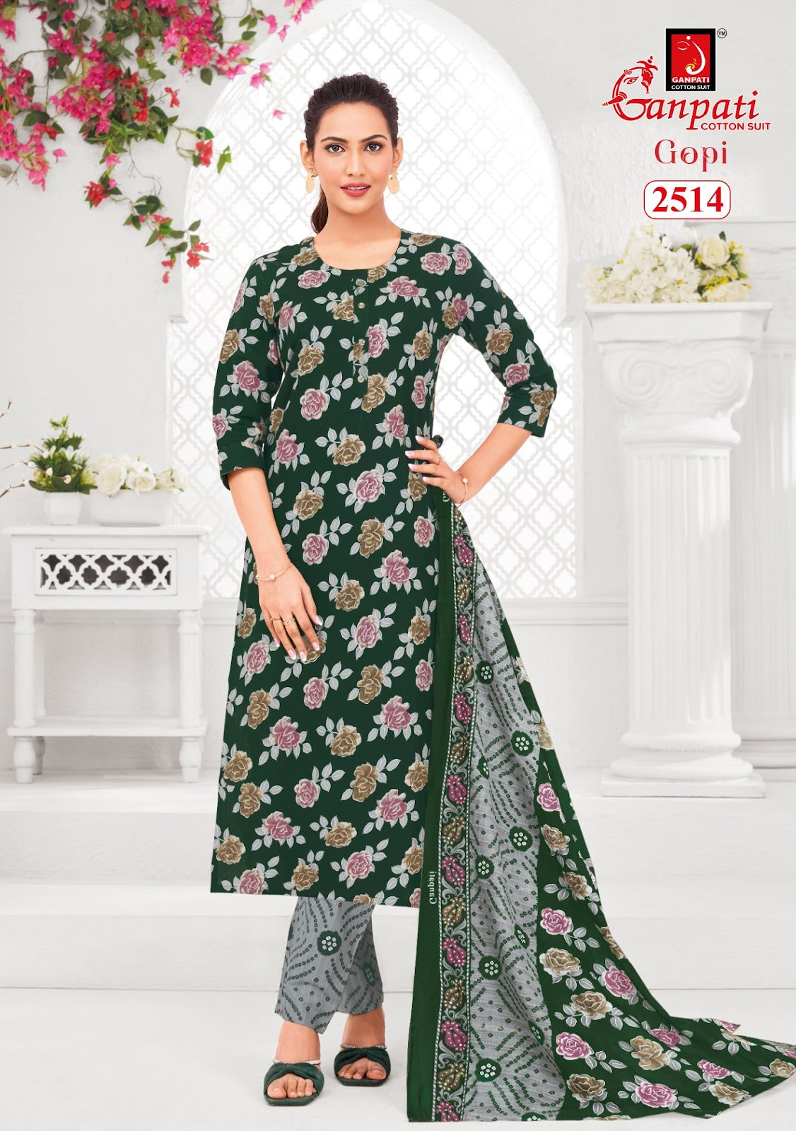 Gopi Vol 13 Ganpati Cotton Dress Material Exporter Gujarat