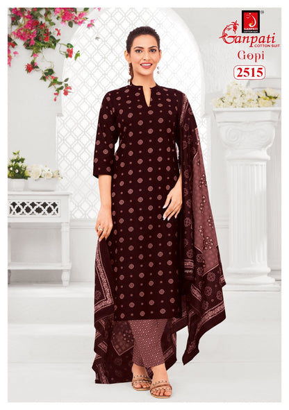 Gopi Vol 13 Ganpati Cotton Dress Material Exporter Gujarat