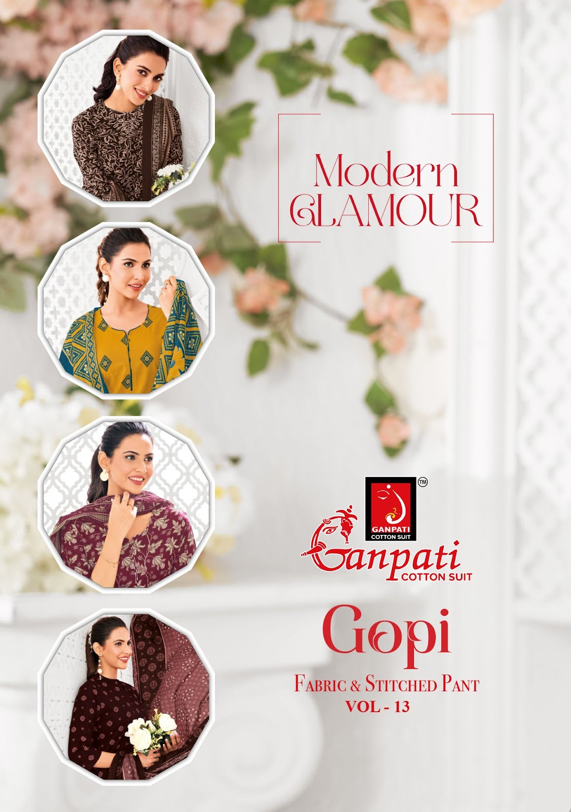 Gopi Vol 13 Ganpati Cotton Dress Material Exporter Gujarat