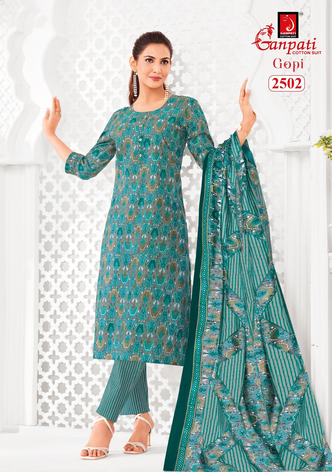 Gopi Vol 13 Ganpati Cotton Dress Material Exporter Gujarat