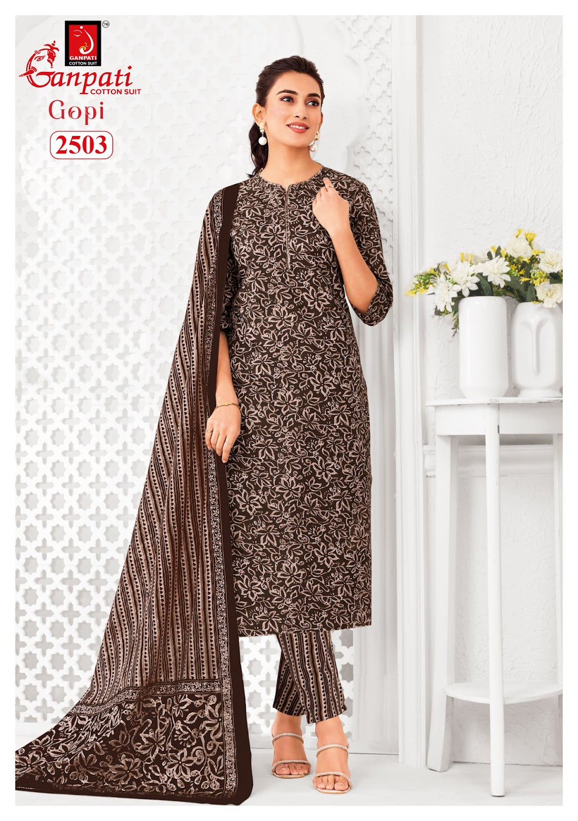 Gopi Vol 13 Ganpati Cotton Dress Material Exporter Gujarat