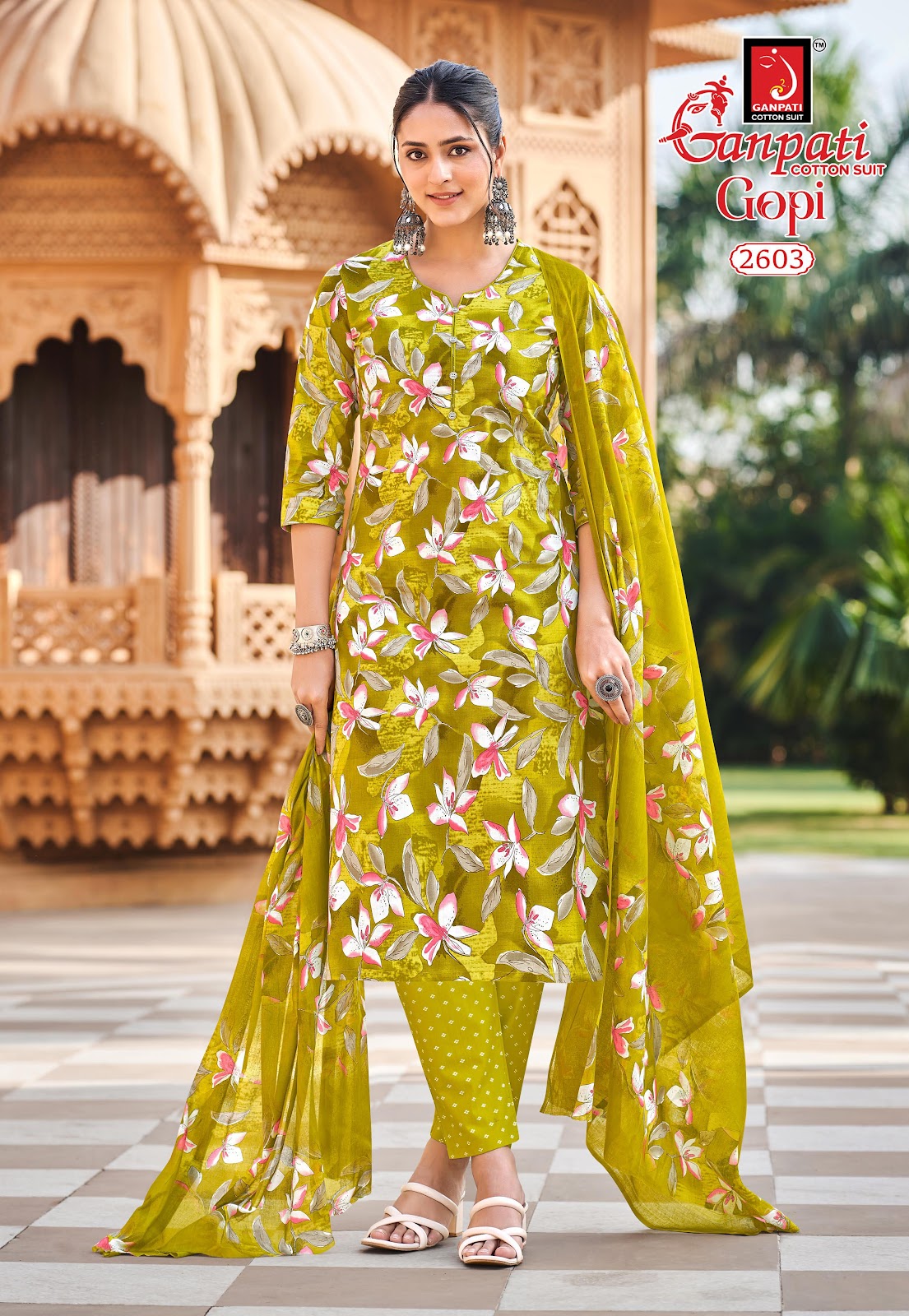 Gopi Vol 15 Ganpati Cotton Dress Material Manufacturer Gujarat