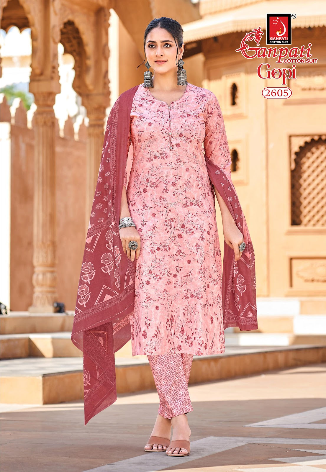 Gopi Vol 15 Ganpati Cotton Dress Material Manufacturer Gujarat