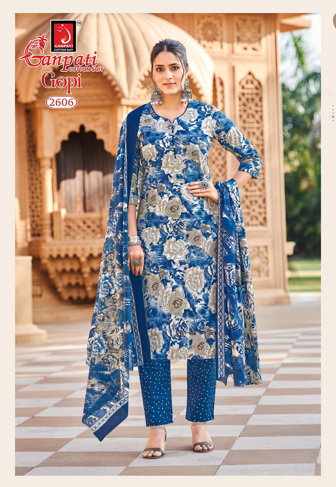 Gopi Vol 15 Ganpati Cotton Dress Material Manufacturer Gujarat