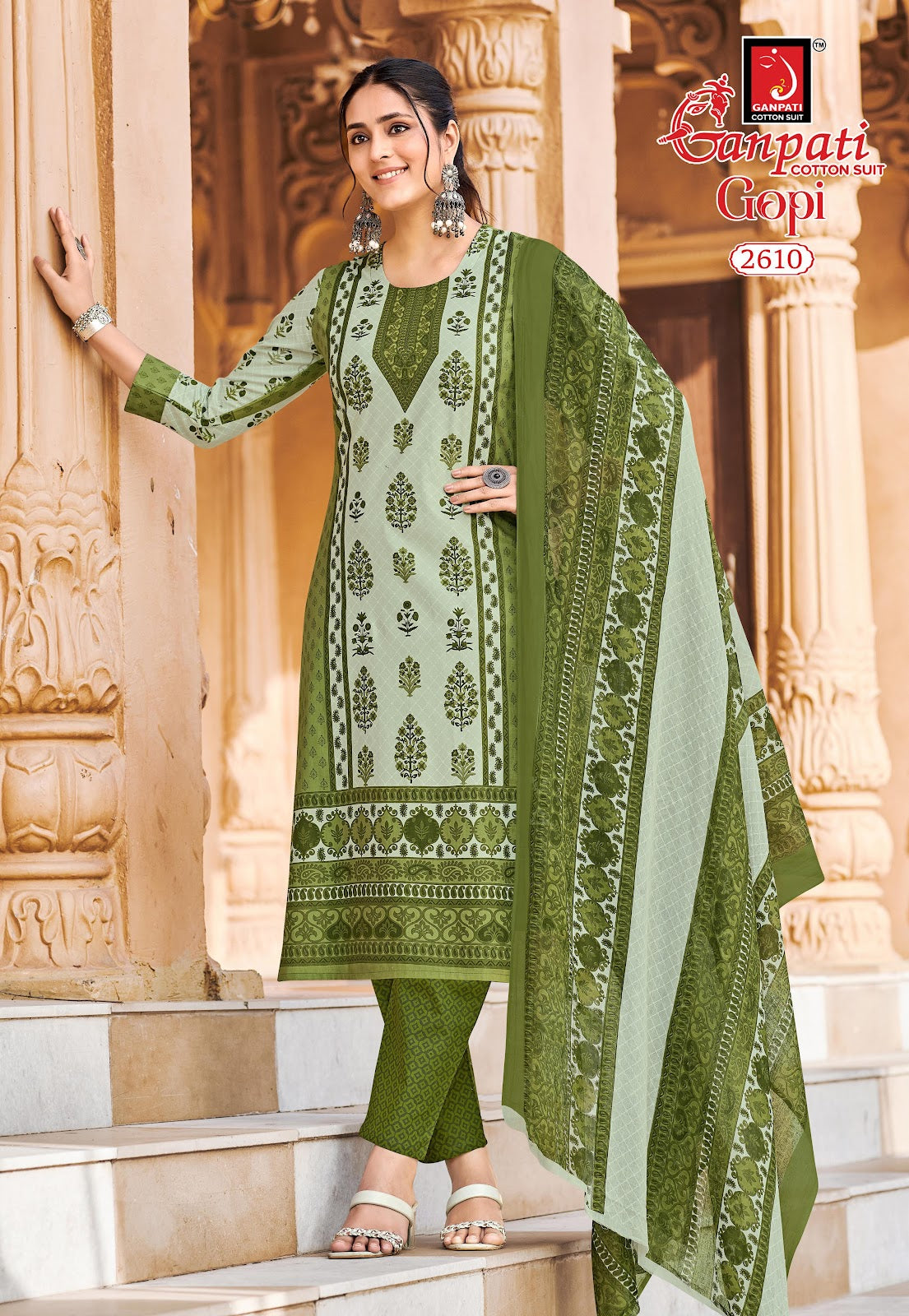 Gopi Vol 15 Ganpati Cotton Dress Material Manufacturer Gujarat