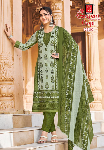 Gopi Vol 15 Ganpati Cotton Dress Material Manufacturer Gujarat