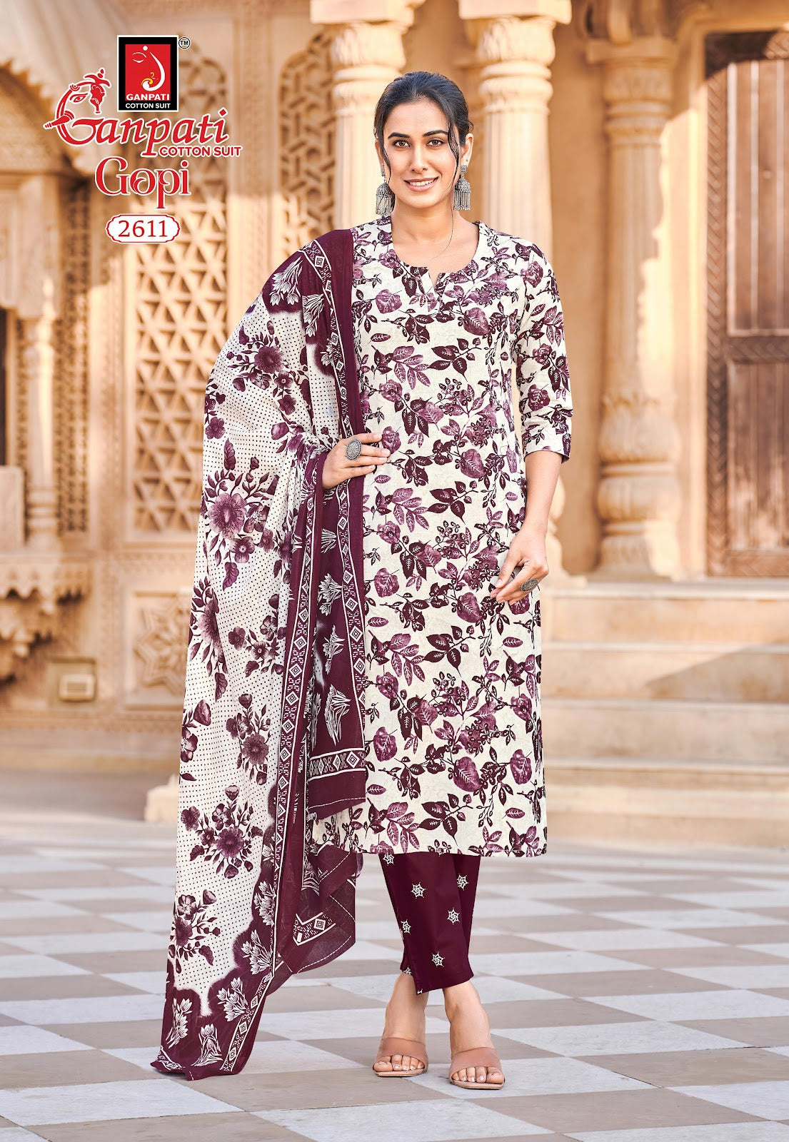 Gopi Vol 15 Ganpati Cotton Dress Material Manufacturer Gujarat