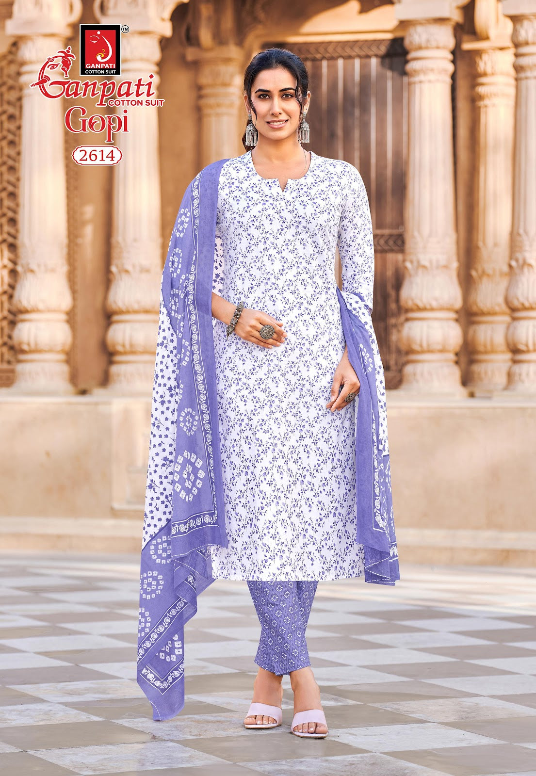 Gopi Vol 15 Ganpati Cotton Dress Material Manufacturer Gujarat