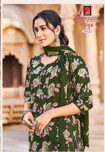 Gopi Vol 15 Ganpati Cotton Dress Material Manufacturer Gujarat