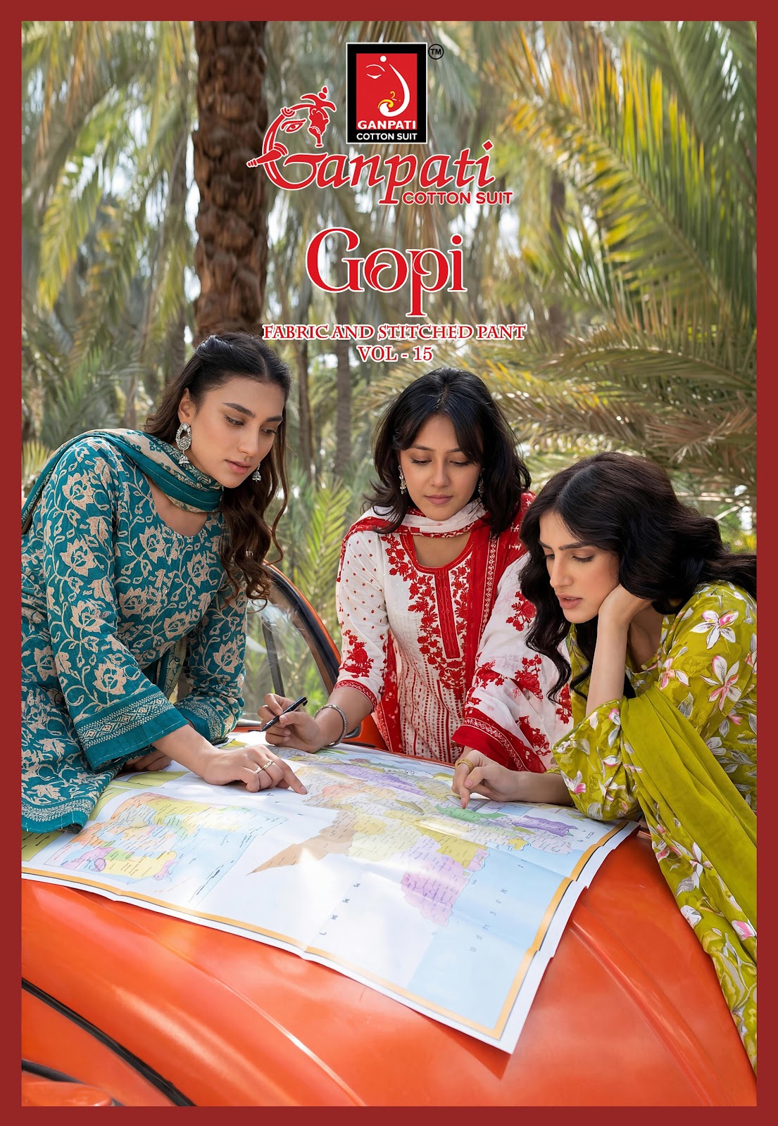 Gopi Vol 15 Ganpati Cotton Dress Material Manufacturer Gujarat