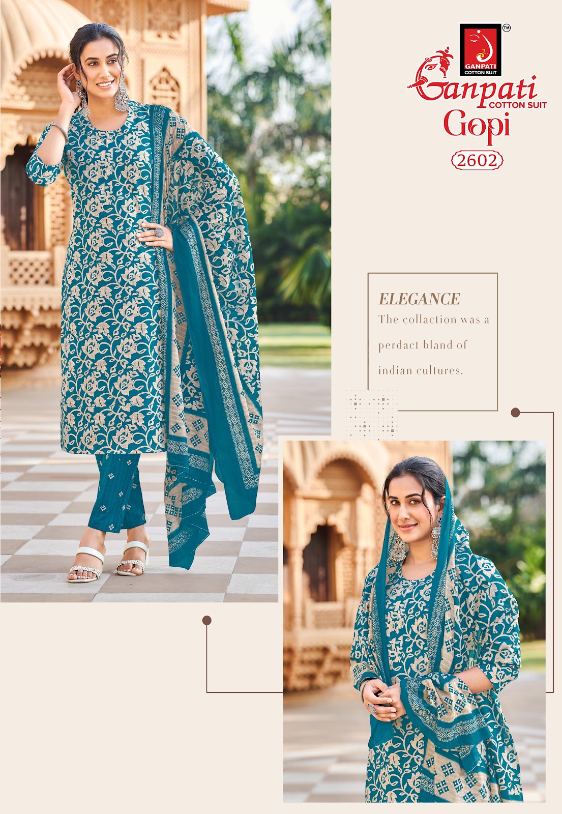 Gopi Vol 15 Ganpati Cotton Dress Material Manufacturer Gujarat
