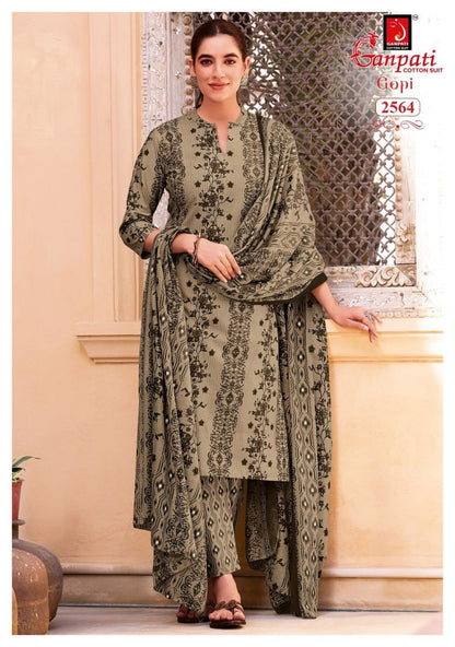 Gopi Vol 16 Ganpati Cotton Dress Material Manufacturer Gujarat