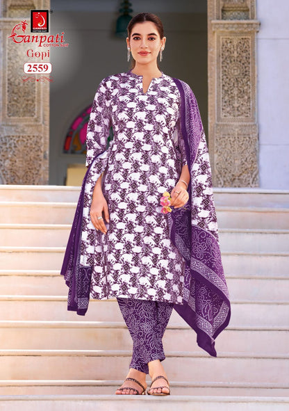 Gopi Vol 16 Ganpati Readymade Cotton Pant Suits Manufacturer India