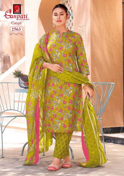 Gopi Vol 16 Ganpati Readymade Cotton Pant Suits Manufacturer India