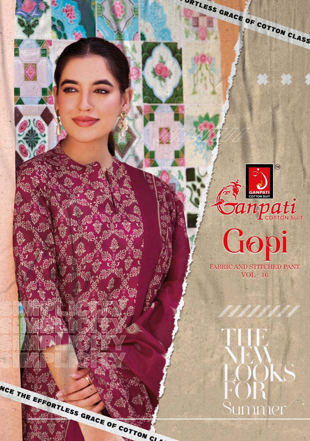 Gopi Vol 16 Ganpati Readymade Cotton Pant Suits Manufacturer India