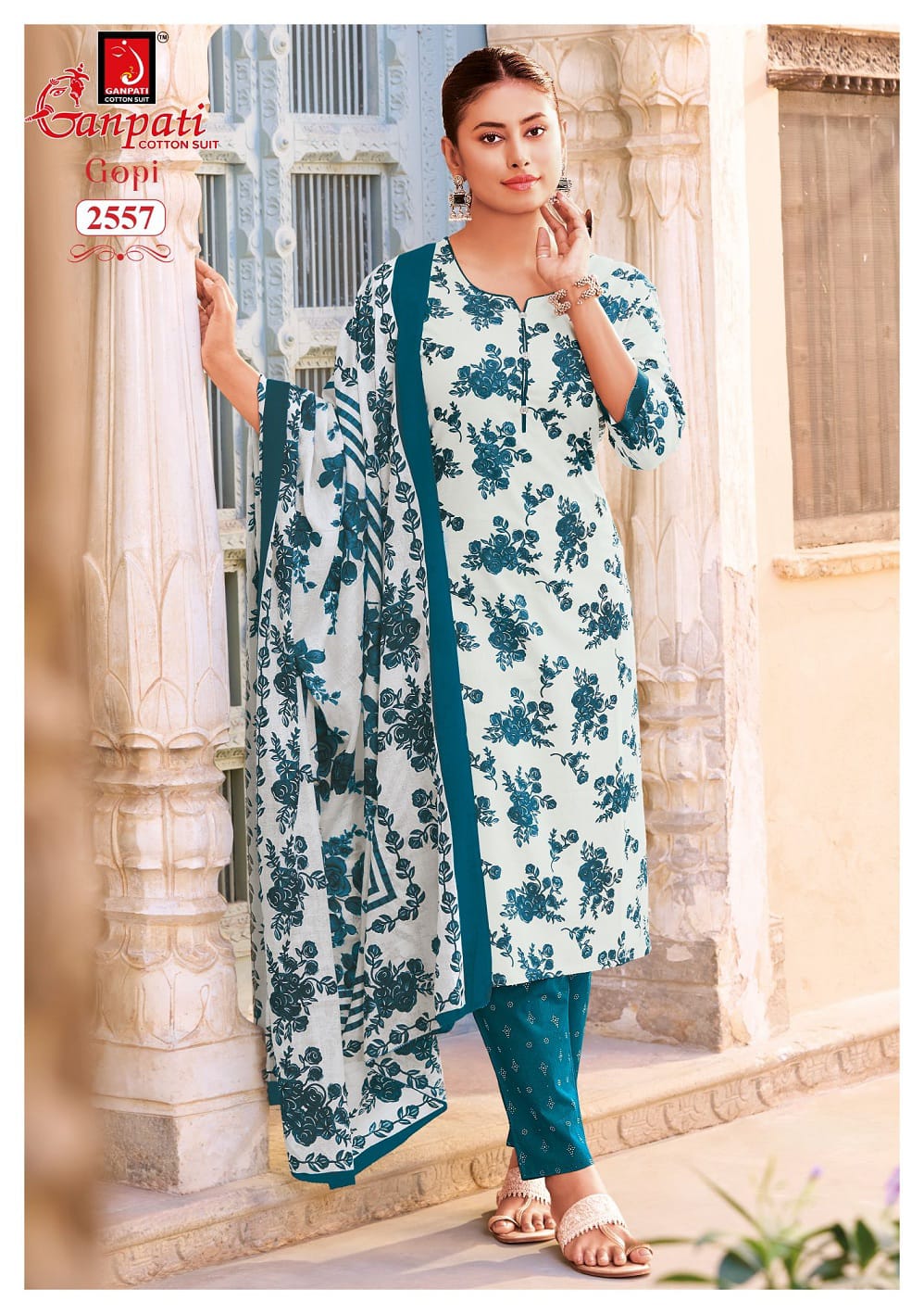Gopi Vol 16 Ganpati Readymade Cotton Pant Suits Manufacturer India
