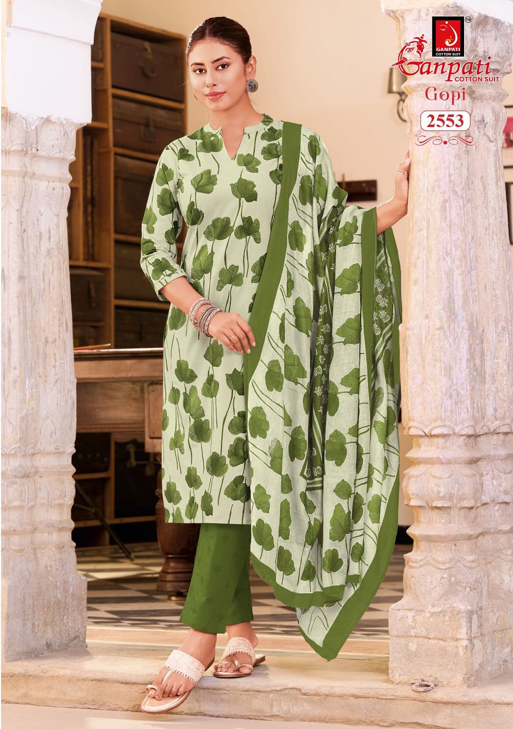 Gopi Vol 16 Ganpati Readymade Cotton Pant Suits Manufacturer India