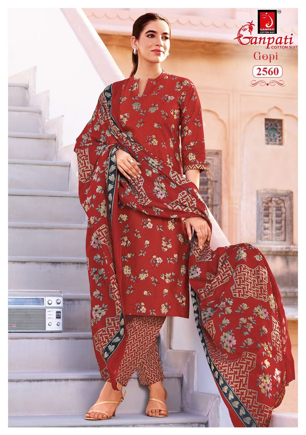 Gopi Vol 16 Ganpati Readymade Cotton Pant Suits Manufacturer India