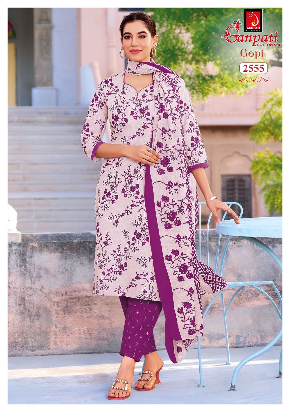 Gopi Vol 16 Ganpati Readymade Cotton Pant Suits Manufacturer India