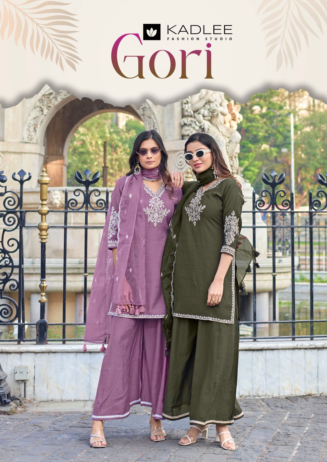 Gori Kadlee Crepe Readymade Plazzo Style Suits Wholesaler India