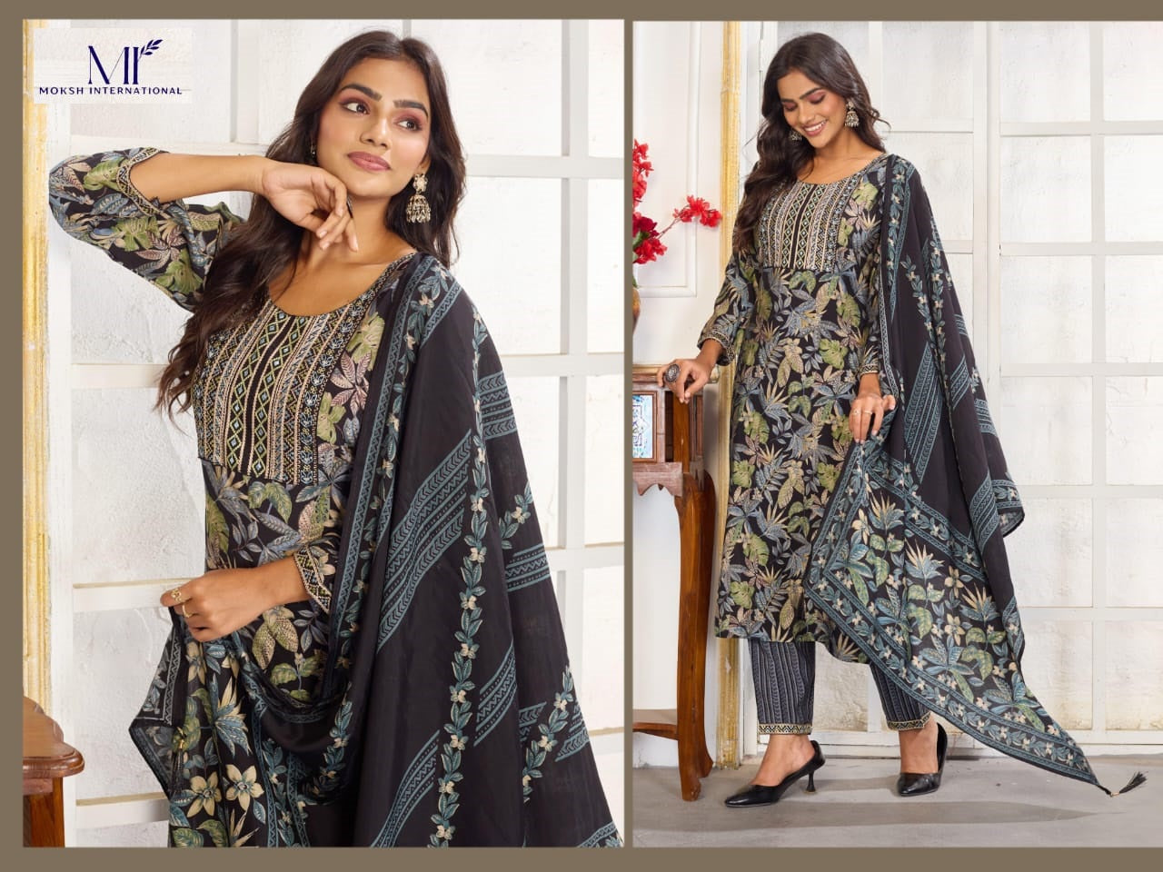 Gori Vol 1 Moksh Chanderi And Riyon Readymade Pant Style Suits Manufacturer India