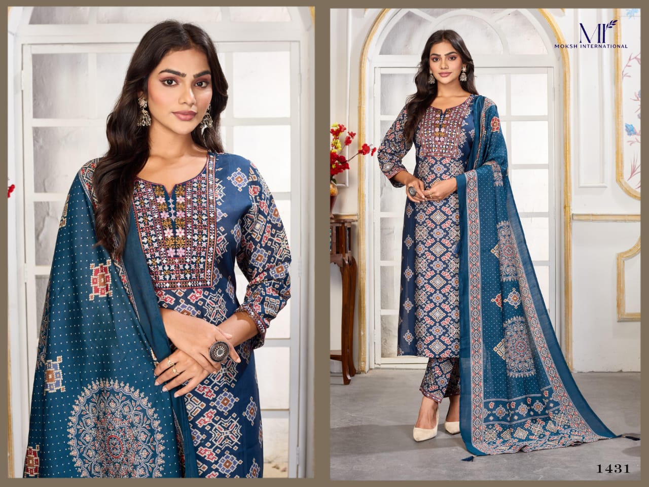 Gori Vol 1 Moksh Chanderi And Riyon Readymade Pant Style Suits Manufacturer India