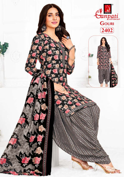Gouri Vol 10 Ganpati Cotton Patiyala Style Suits Wholesale Price