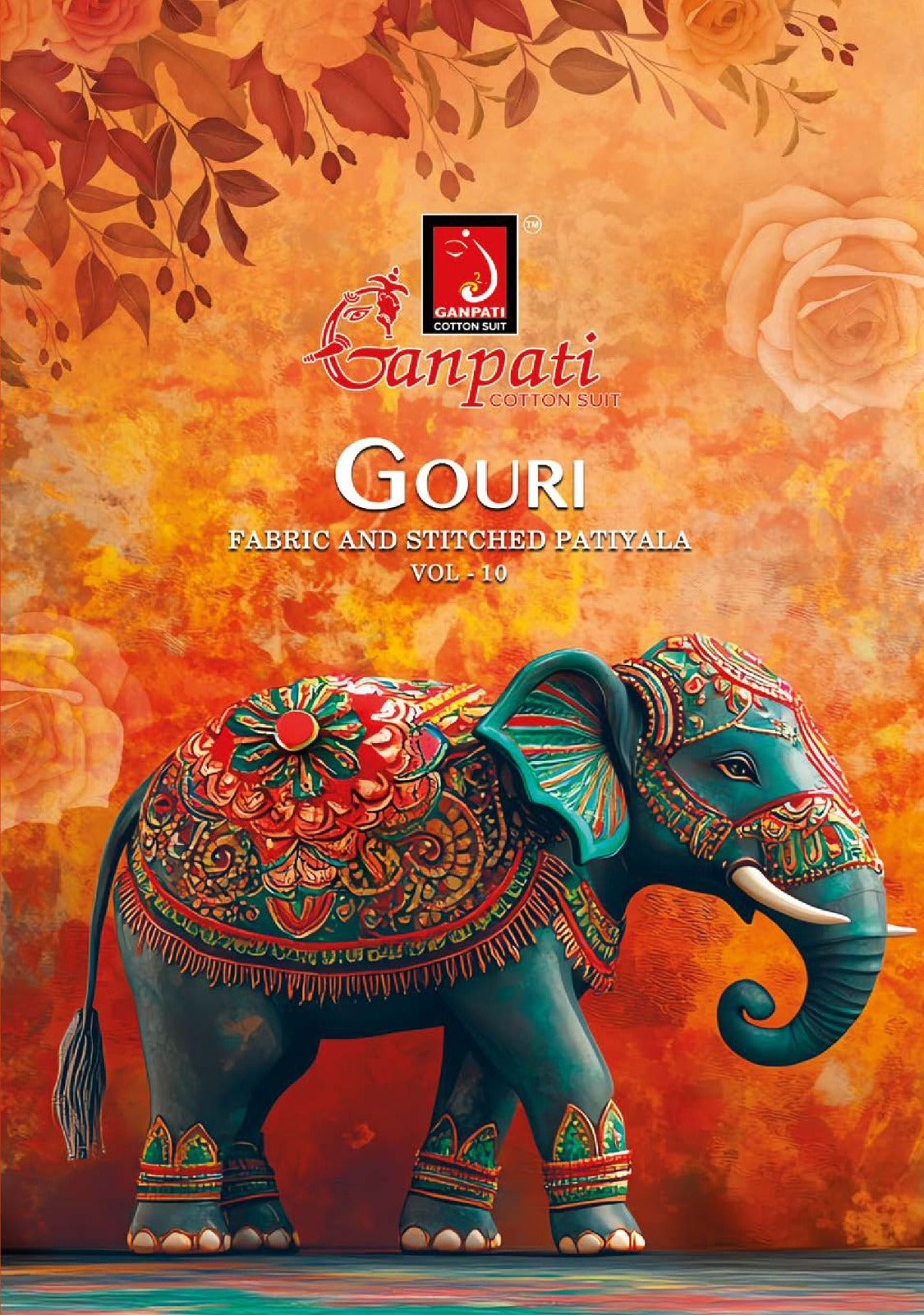 Gouri Vol 10 Ganpati Cotton Patiyala Style Suits Wholesale Price