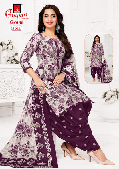 Gouri Vol 12 Ganpati Readymade Cotton Patiyala Suits Exporter Ahmedabad
