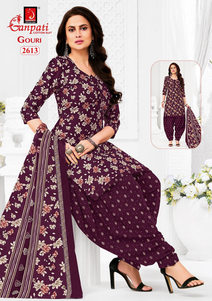 Gouri Vol 12 Ganpati Readymade Cotton Patiyala Suits Exporter Ahmedabad