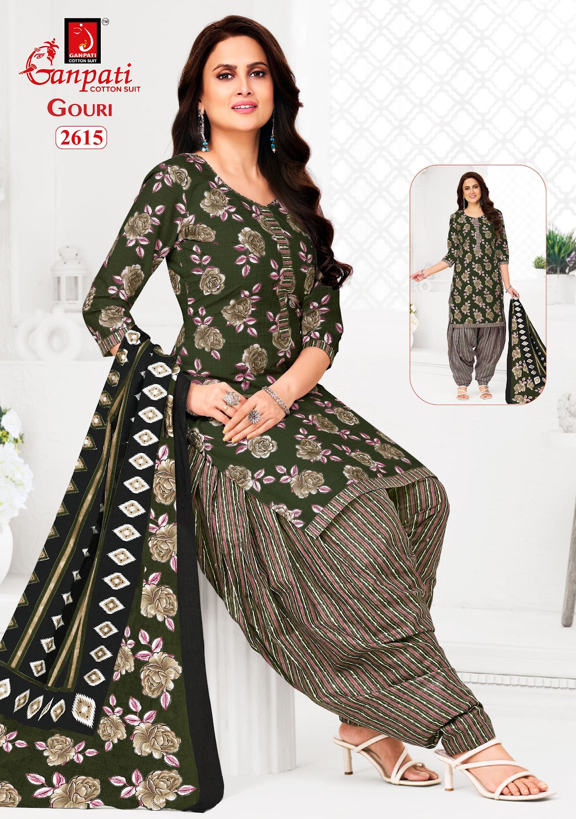 Gouri Vol 12 Ganpati Readymade Cotton Patiyala Suits Exporter Ahmedabad