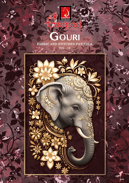 Gouri Vol 12 Ganpati Readymade Cotton Patiyala Suits Exporter Ahmedabad