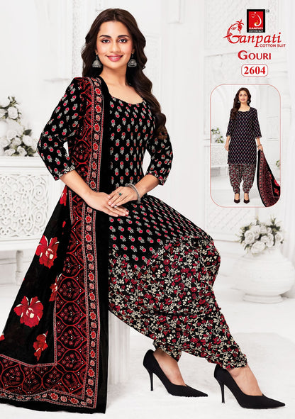 Gouri Vol 12 Ganpati Readymade Cotton Patiyala Suits Exporter Ahmedabad