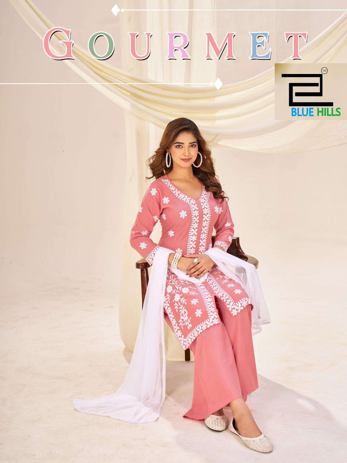 Gourmet Blue Hills Rayon 14Kg Readymade Plazzo Style Suits Manufacturer India