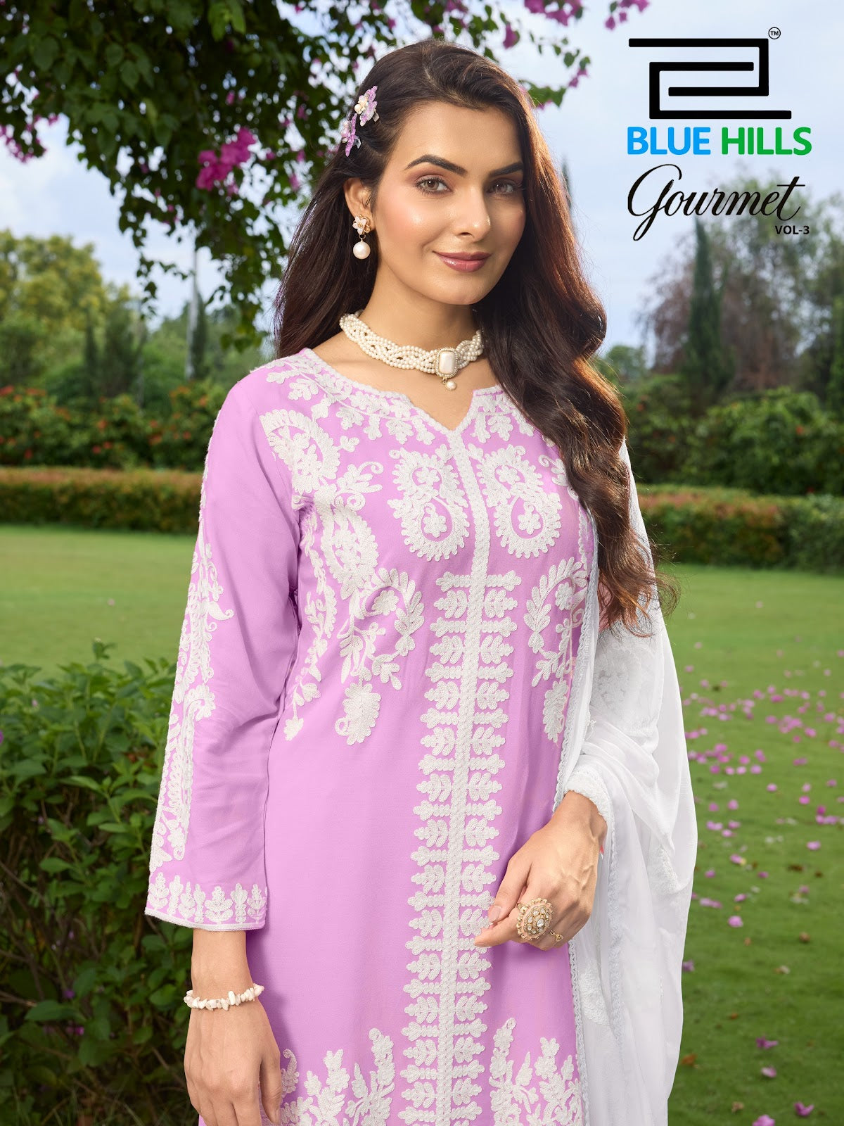 Gourmet Vol 3 Blue Hills Rayon 14Kg Readymade Plazzo Style Suits Supplier Gujarat