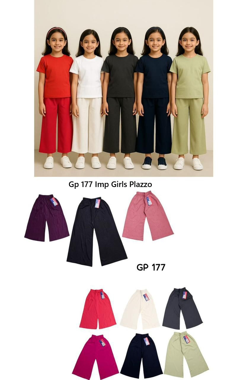 Gp 177 Imp Rayon 22Kg Girls Plazzo Wholesaler