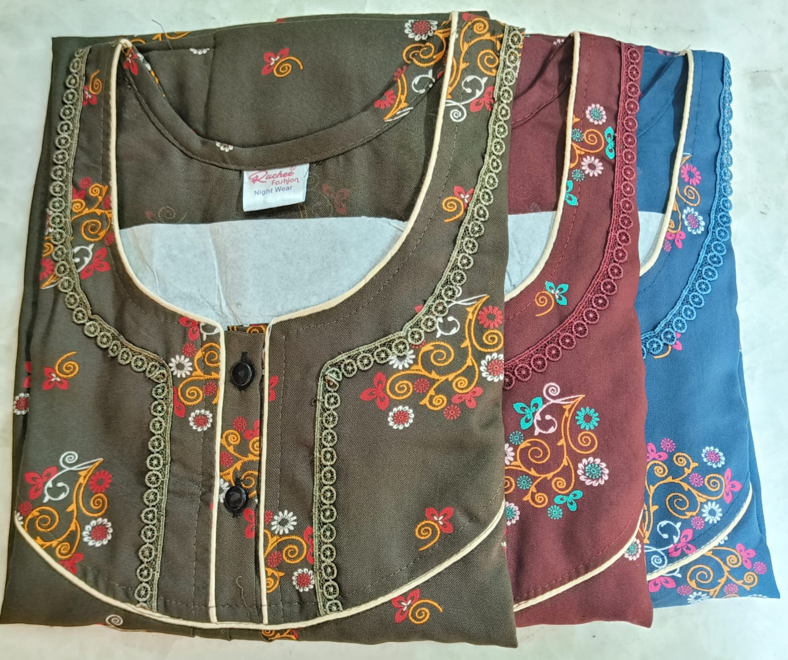 Gpo 012825 Ruchee Fashion Alpine Night Gowns Manufacturer Ahmedabad